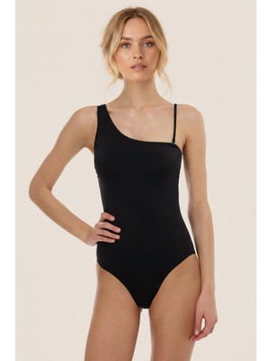 Ayyıldız 3018 Siyah Tek Omuz Mayo