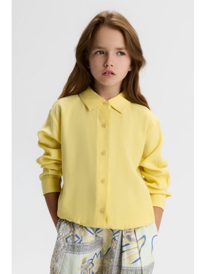 Nk Kız Çocuk Çini Biyeli Gömlek 8-14 Yaş Sarı