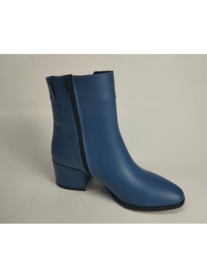 Lucciola Kadın Hakiki Deri Indigo Deri Topuklu Bot