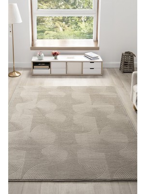 Maisoria Home  Rölyef Halı Kaymaz Tabanlı Makinada Yıkanabilir Leke Tutmaz Vizon Kesme Halı Salon Yolluk