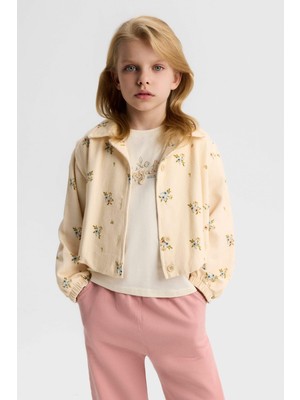 Nk Kız Çocuk Full Bloom Ceket 4-8 Yaş Krem