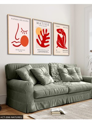 Evine Moda Matisse Berggruen & Cie 3 Parça Ahşap Çerçeveli Tablo