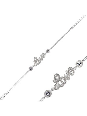 Katre46 925 Ayar Gümüş Love Bileklik