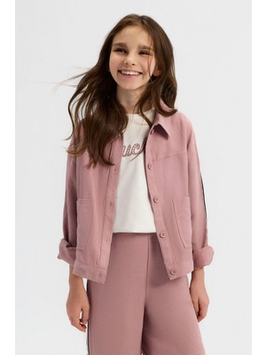 Nk Kız Çocuk Şeritli Gömlek 8-14 Yaş Pudra