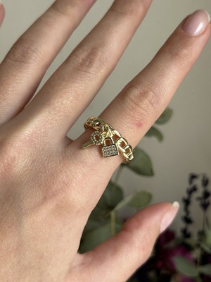 Lavanderopa Anahtar Kilit Detaylı Ayarlanabilir Yüzük