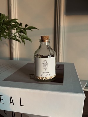 Elmessa Mantar Kapaklı Cam Şişede 60 Adet KIBRIT(8X4CM)