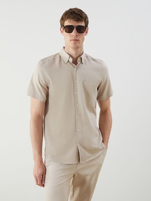 Lc Waikiki Yeni Sezon Regular Fit Kısa Kollu Gabardin Erkek Gömlek