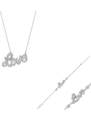 Katre46 925 Ayar Gümüş Love Set