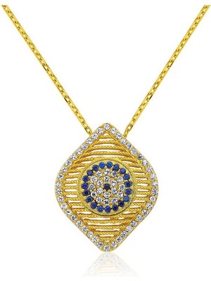 Katre46 925 Ayar Gümüş Nazar Kadın Gümüş Kolye