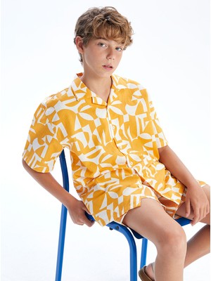 Lc Waikiki Yeni Sezon Desenli Kısa Kollu Erkek Çocuk Gömlek
