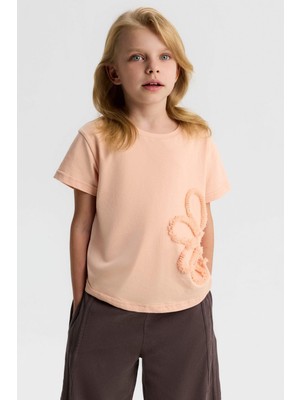 Nk Kız Çocuk Soft Tshirt 4-8 Yaş Somon