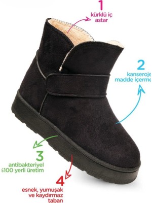 Shougo Kız Çocuk Ortopedik Kürlü Suya Dayanıklı Kar Botu