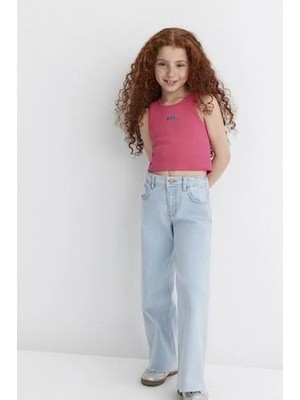 Mavi Logo Baskılı Atlet