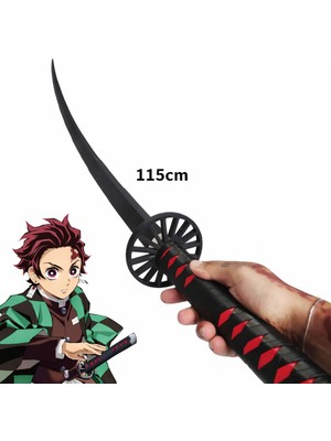 Demon Slayer Tanjiro Temalı Katlanır Katana Kılıç | 115 cm Dekoratif Anime Kılıcı | Cosplay & Biblo