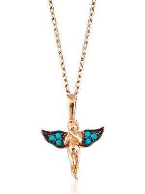 Katre46 925 Ayar Gümüş Melek Gümüş Kolye