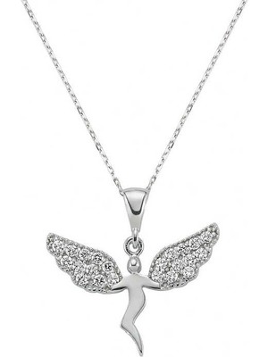 Katre46 925 Ayar Gümüş Meleğim Kadın Gümüş Kolye