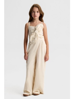 Nk Kız Çocuk Azra Crop 8-14 Yaş Krem