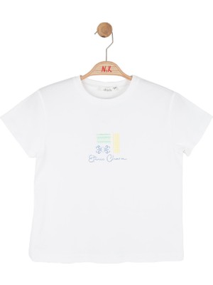 Nk Kız Çocuk Etnik Tshirt 8-14 Yaş Ekru