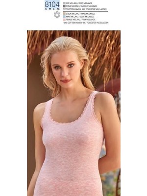 Berrak 8104 Bayan Geniş Askılı Atlet -Vizyo - -- M