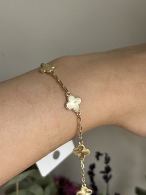 Lavanderopa 14K Renginde cm Jewelry Yonca Bileklik
