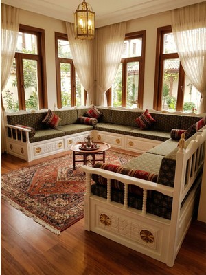 Lüks Ottoman Sedir Seti Model 61