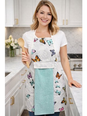 Lunga Vita Havlulu Mutfak Önlüğü Askılı Havlulu Pratik Önlük