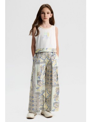 Nk Kız Çocuk Çini Bluz 8-14 Yaş Ekru-Mint