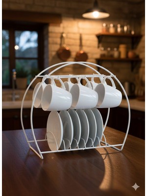 Aktaş Home Kahve Fincan Düzenleyici Askı Aparatı Fincan Askılığı Standı