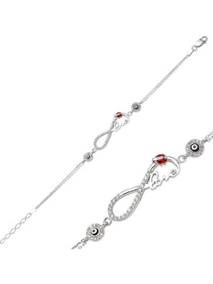 Katre46 925 Ayar Gümüş Sonsuzluk Love Bileklik