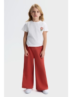 Nk Kız Çocuk Funny Tshirt 4-8 Yaş Ekru