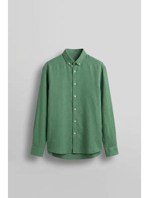 Abluka Online Erkek Oversize Basic Rahat Gömlek Yeşil