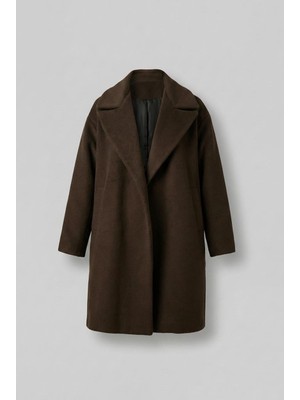 Abluka Online Erkek Oversize İtalyan Kaşe Kaban Kahve