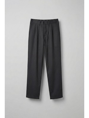 Abluka Online Erkek Beli Lastikli Desenli Baggy Pantolon Siyah