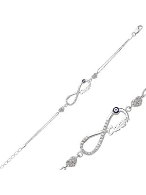 Katre46 925 Ayar Gümüş Sonsuzluk Canım Bileklik