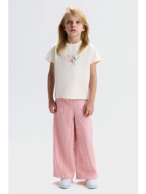 Nk Kız Çocuk Noibe Tshirt 4-8 Yaş Krem