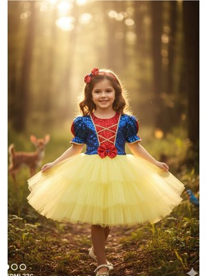 Diamondstar Pamuk Prenses Doğum Günü Parti Abiye Elbise 1/10 Yaş