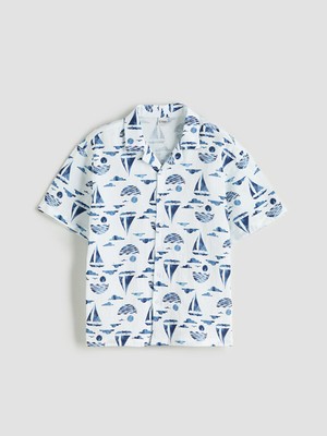 Lc Waikiki Yeni Sezon Desenli Müslin Erkek Çocuk Gömlek