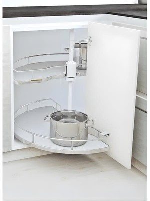 Starax 3012-C 1/2 Borulu Döner Ahsap Tablalı Sepet Takımı