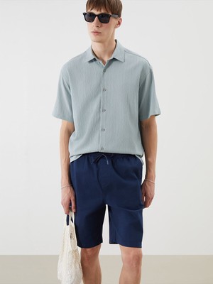 Lc Waikiki Yeni Sezon Rahat Kalıp Kısa Kollu Çizgili Erkek Gömlek