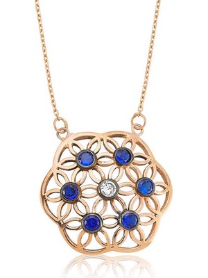 Katre46 925 Ayar Gümüş Yaşam Çiçeği Kadın Gümüş Kolye