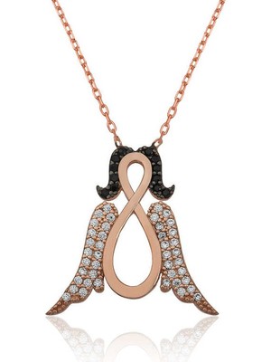 Katre46 925 Ayar Gümüş Sonsuz Melek Kadın Gümüş Kolye