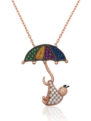 Katre46 925 Ayar Gümüş Doğan Bebek Gümüş Kolye