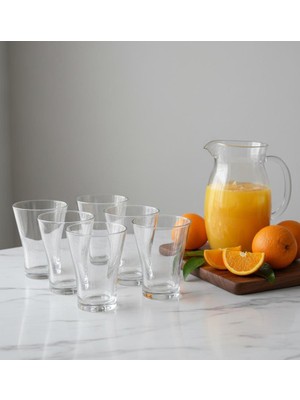 KH Kachkırhome Cam Su Bardağı Meşrubat Bardağ 6lı Set Şeffaf