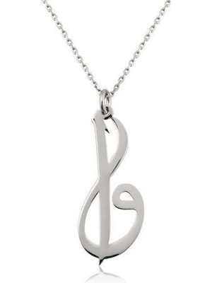 Katre46 ​925 Ayar Gümüş Elif Vav Kadın Gümüş Kolye