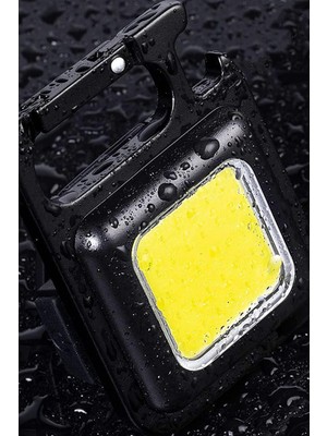 Gampus Güçlü Şarjlı LED Işıklı Kamp Lambası El Feneri Mıknatıslı, Tripod Uyumlu, 4 Fonksiyonlu Mod