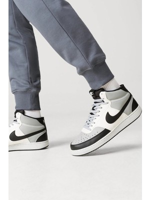 Nike Court Vision Mid Nn Mens Sneaker Bilekli Erkek Günlük Spor Ayakkabı Gri