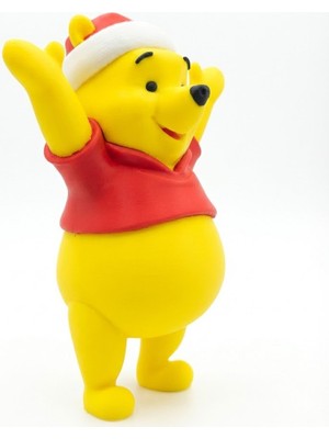 Noel Şapkalı Sevimli Ayıcık Figürü – Dekoratif Masa Üstü Biblo