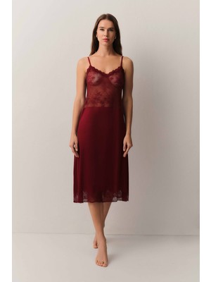 Suwen Antique Dantelli Uzun Gecelik