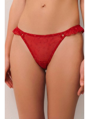 Suwen Candy Cane Dantelli String Külot