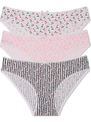 Suwen 3 Lü Desenli Slip Külot